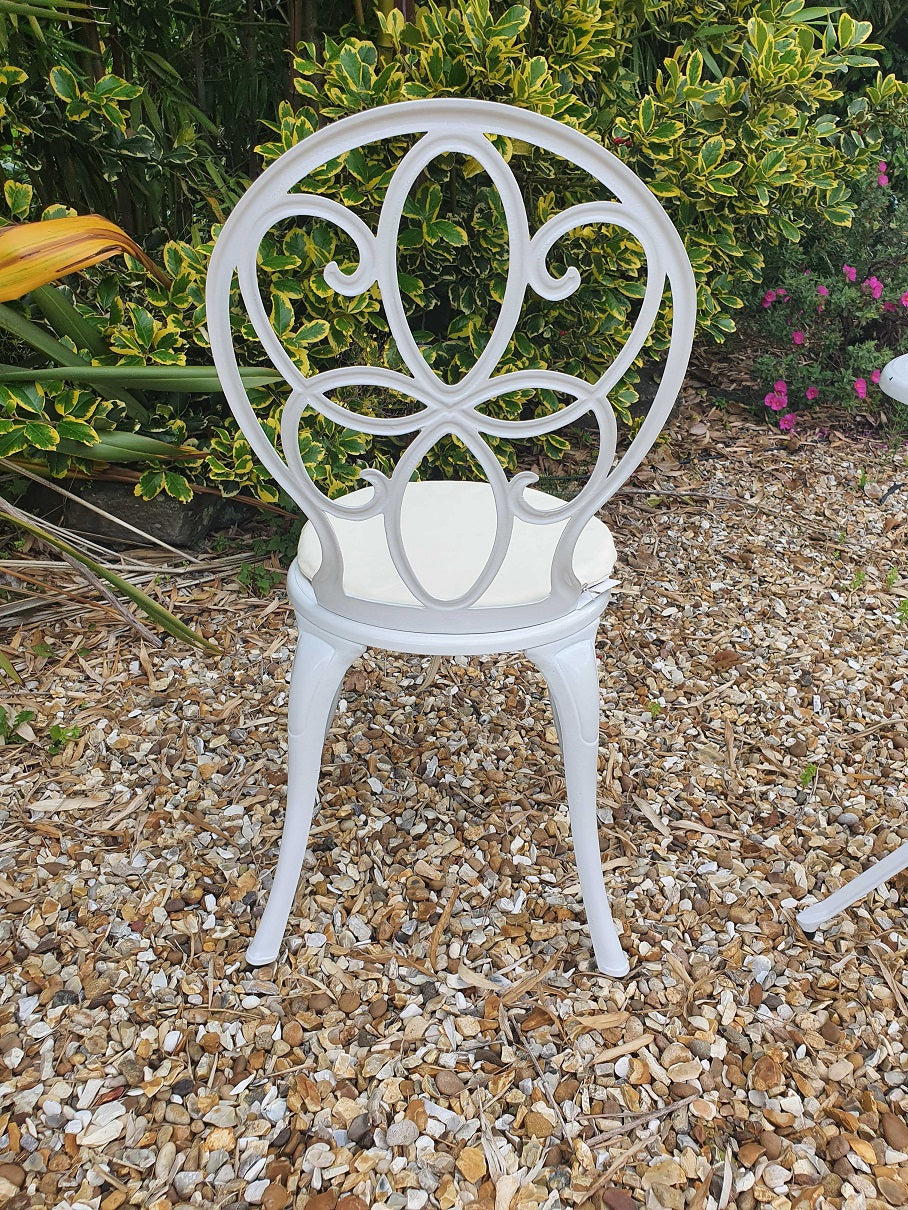 SH&G Rayleigh Cast Aluminium Bistro Set - White