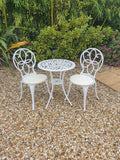 SH&G Rayleigh Cast Aluminium Bistro Set - White