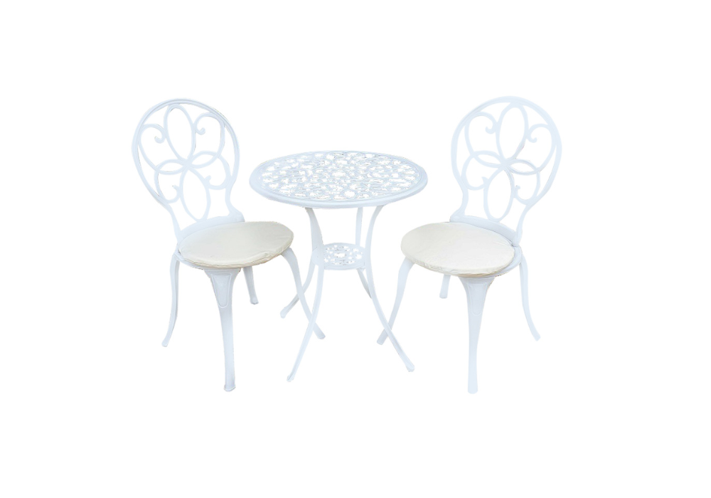 SH&G Rayleigh Cast Aluminium Bistro Set - White