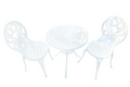 SH&G Penrhyn Cast Aluminium Bistro Set - White