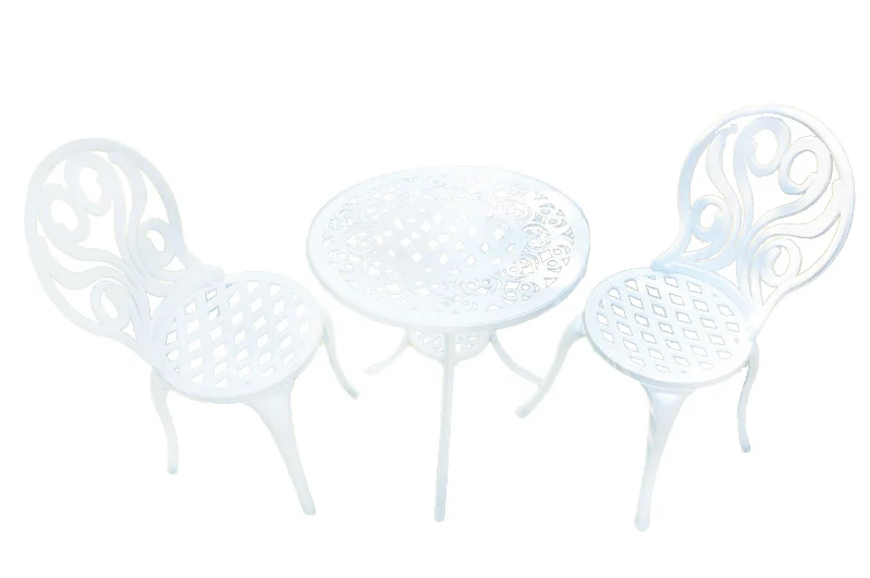 SH&G Penrhyn Cast Aluminium Bistro Set - White