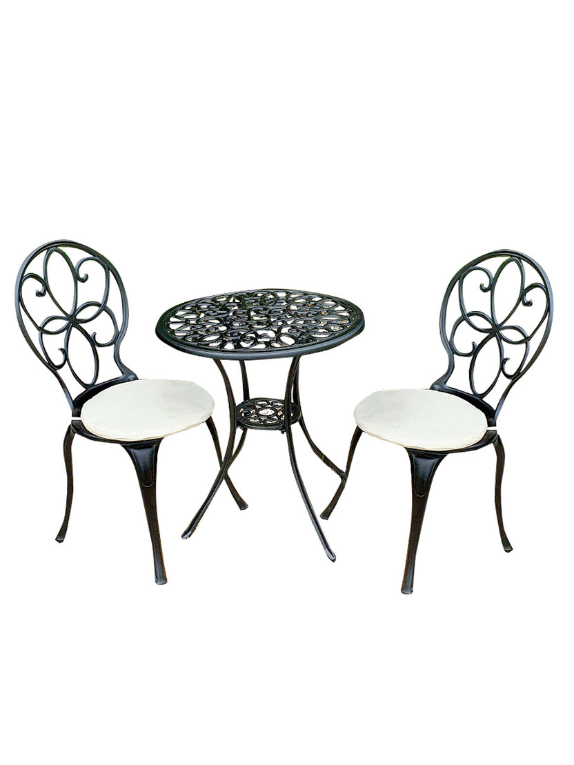 SH&G Rayleigh Cast Aluminium Bistro Set - Black