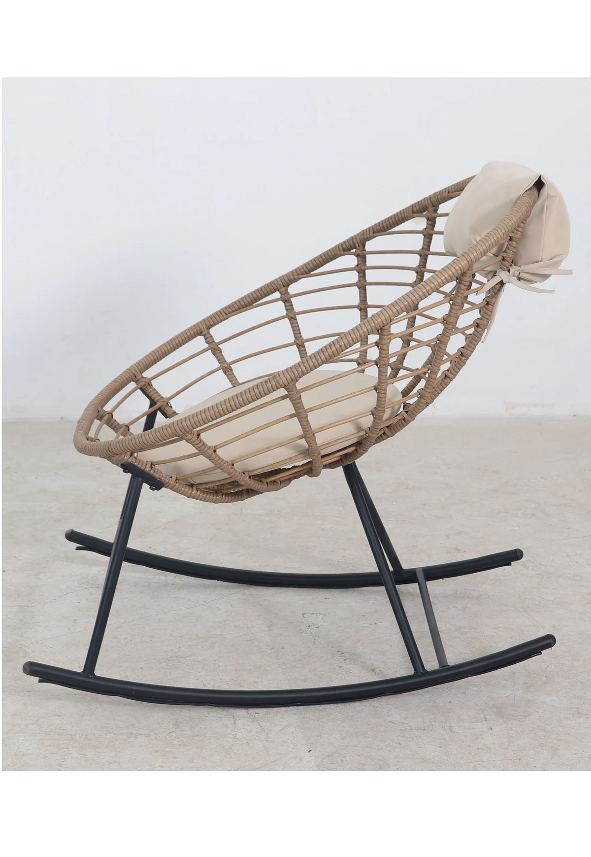 SH&G Tatton Steel Brown Rattan Rocking Chair