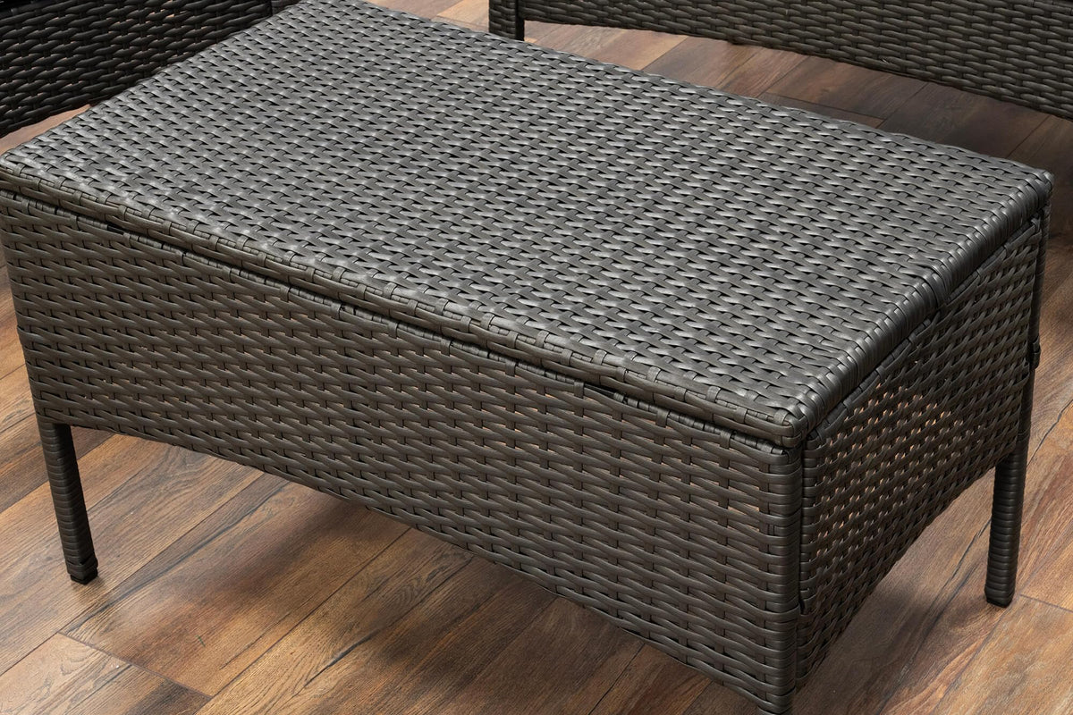 Alnwick Steel Grey Rattan 4pc Sofa Set