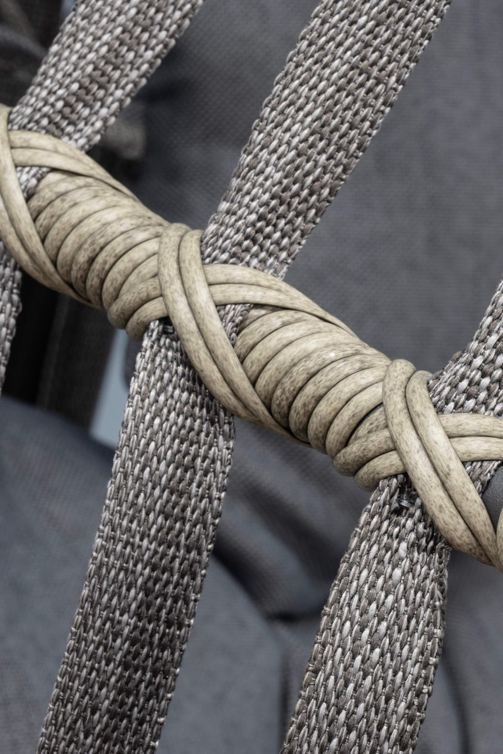 Signature Folding Hanging Chair with Grey Cushion