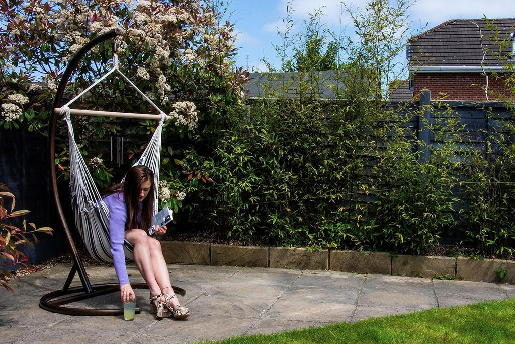 SH&G Bronze Steel Hammock Chair Stand | Hanging Egg Chair Stand