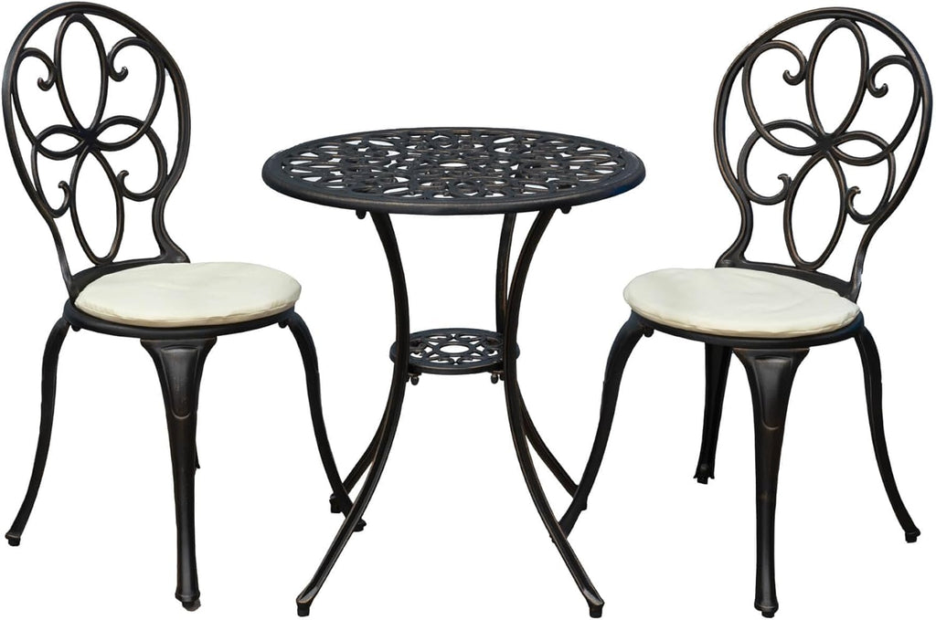 SH&G Rayleigh Cast Aluminium Bistro Set - Antique Bronze