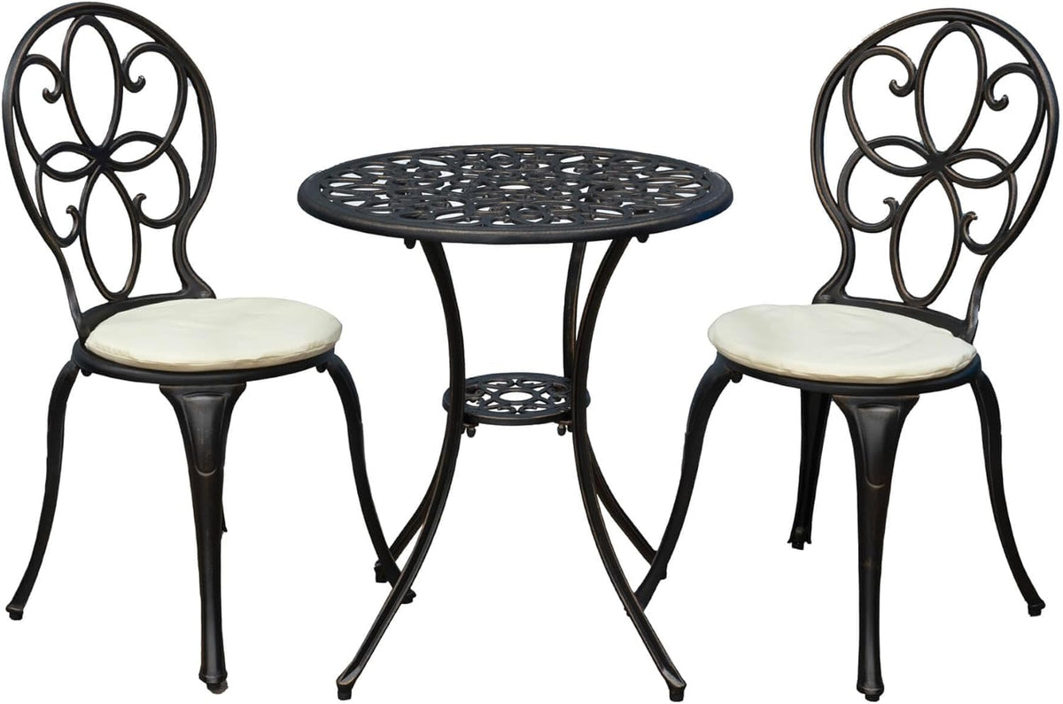 SH&G Rayleigh Cast Aluminium Bistro Set - Antique Bronze