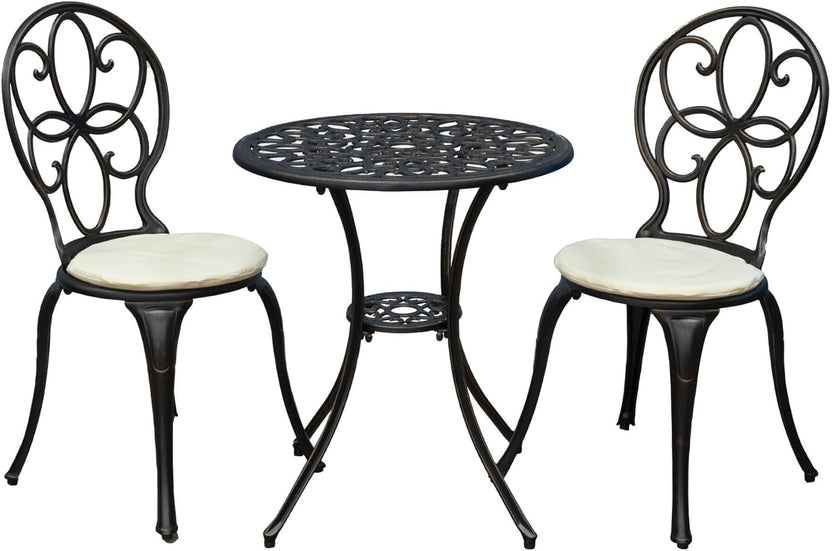SH&G Rayleigh Cast Aluminium Bistro Set - Antique Bronze