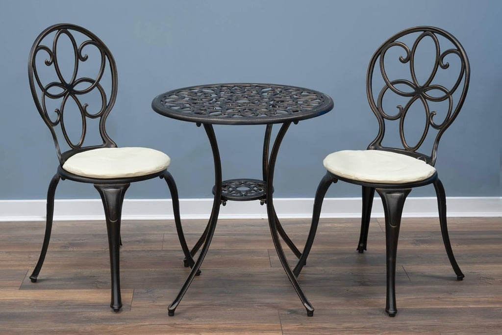 SH&G Rayleigh Cast Aluminium Bistro Set - Antique Bronze