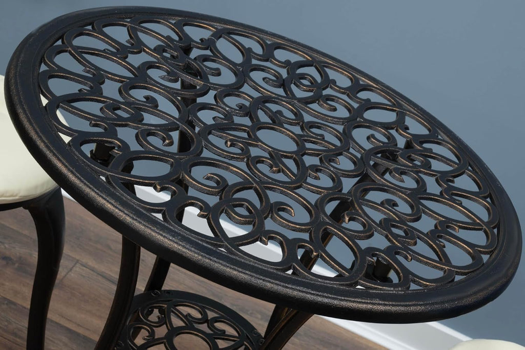 SH&G Rayleigh Cast Aluminium Bistro Set - Antique Bronze