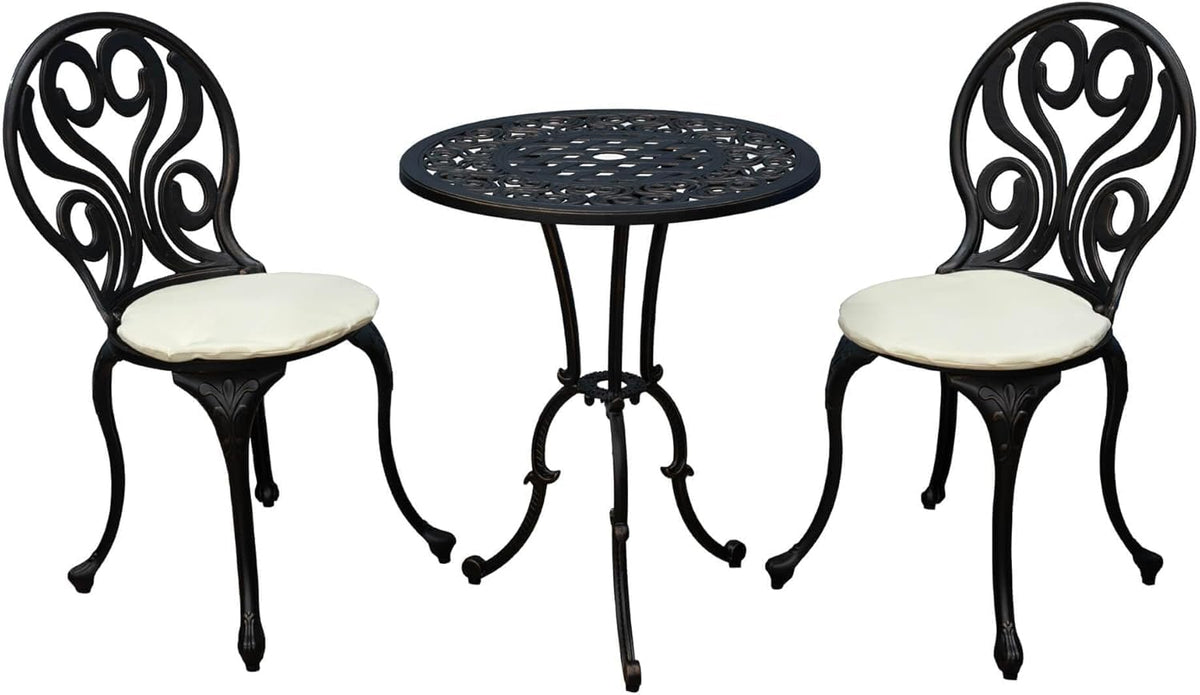 SH&G Penryhn Cast Aluminium Bistro Set - Antique Bronze