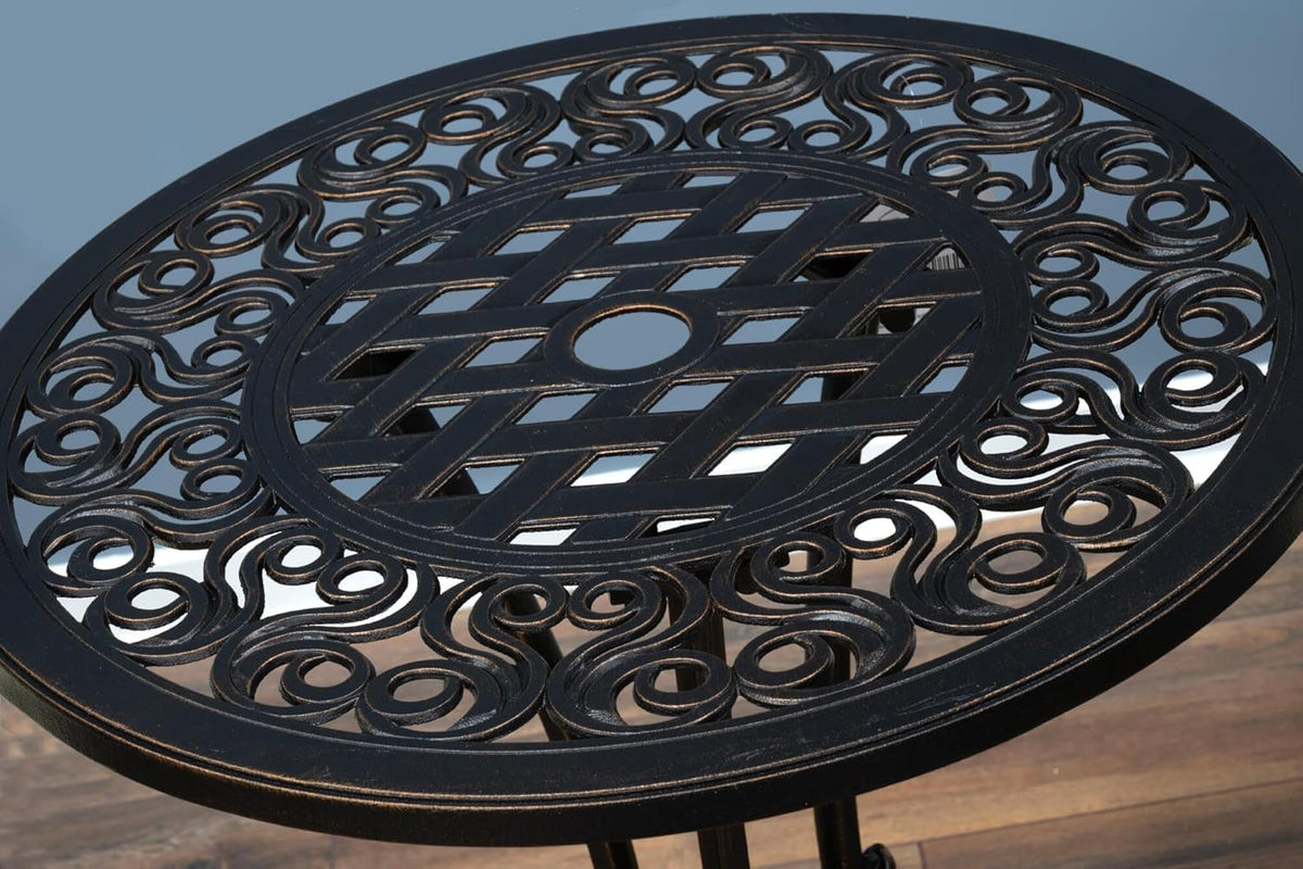 SH&G Penryhn Cast Aluminium Bistro Set - Antique Bronze