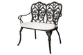 SH&G Cast Aluminium Love Seat Bench - Antique Bronze