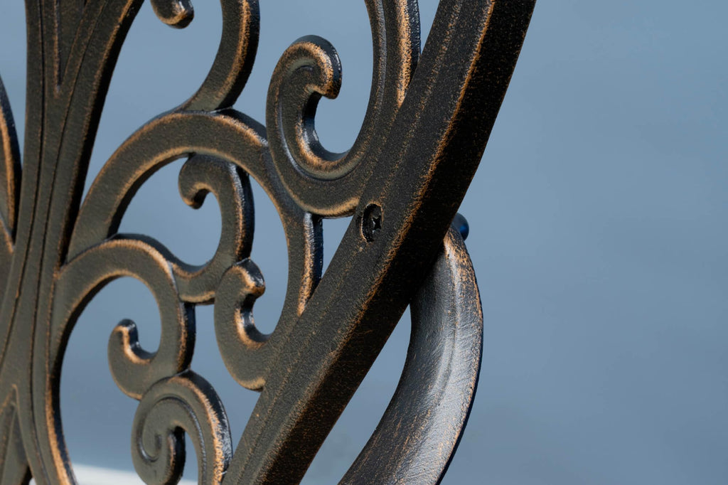 SH&G Cast Aluminium Love Seat Bench - Antique Bronze