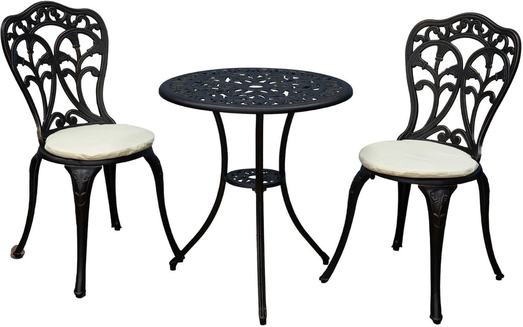 SH&G Scotney Cast Aluminium Bistro Set - Antique Bronze
