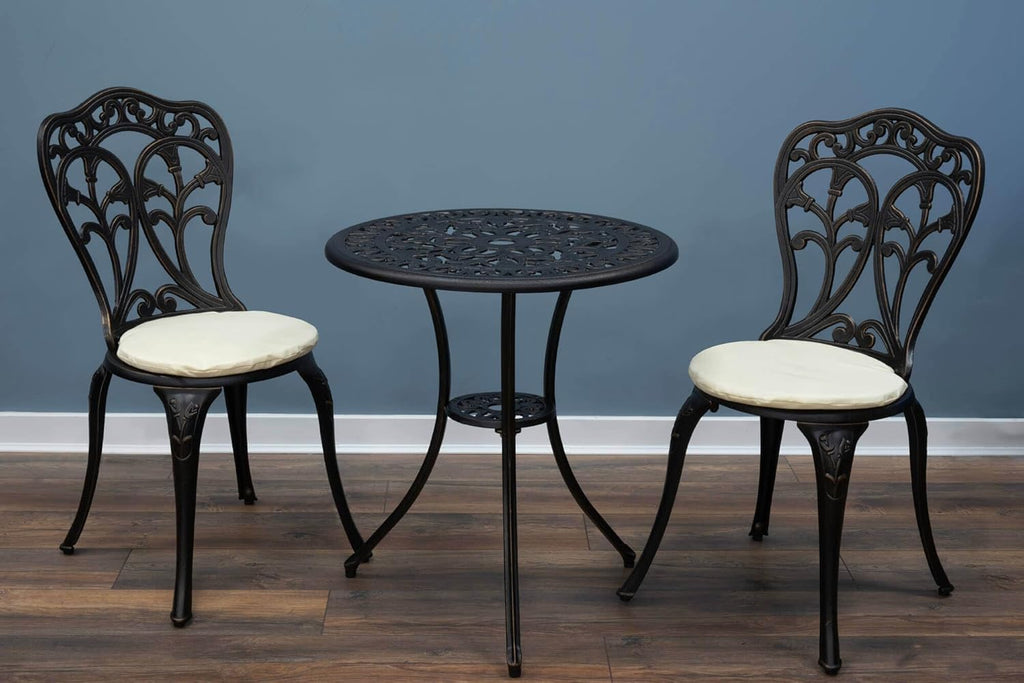 SH&G Scotney Cast Aluminium Bistro Set - Antique Bronze