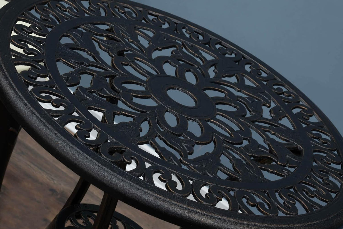 SH&G Scotney Cast Aluminium Bistro Set - Antique Bronze