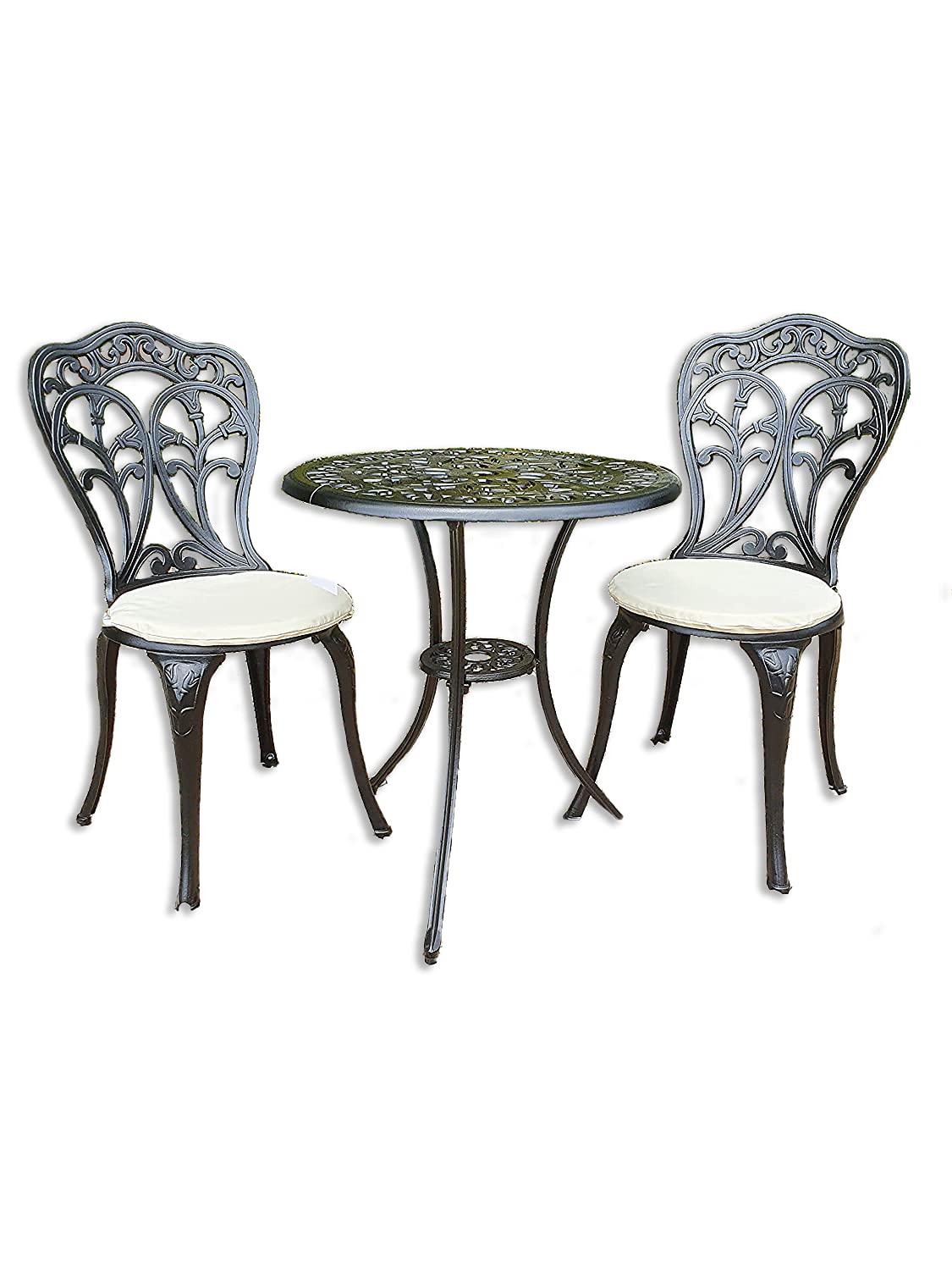 SH&G Scotney Cast Aluminium Bistro Set - Black