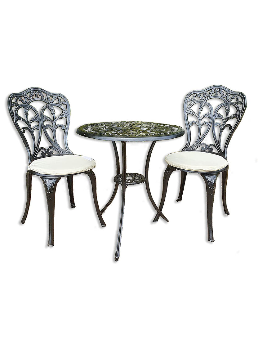 SH&G Scotney Cast Aluminium Bistro Set - Black