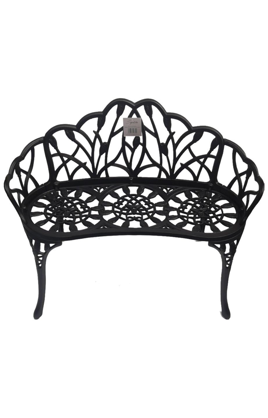 SH&G Hembury Cast Aluminium 2 Seater Bench - Black