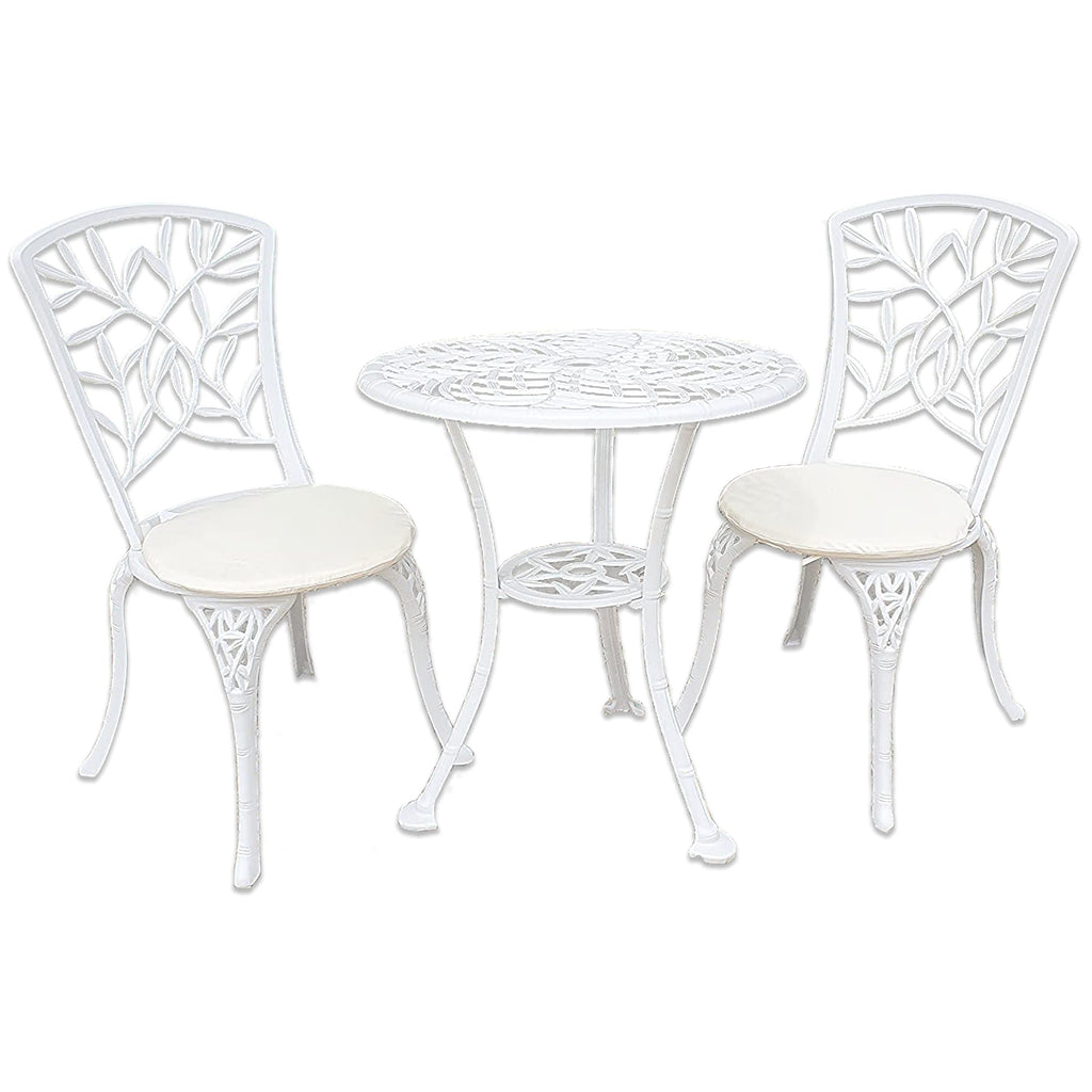 SH&G Hembury Cast Aluminium Bistro Set - White