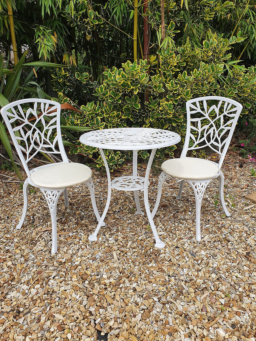 SH&G Hembury Cast Aluminium Bistro Set - White