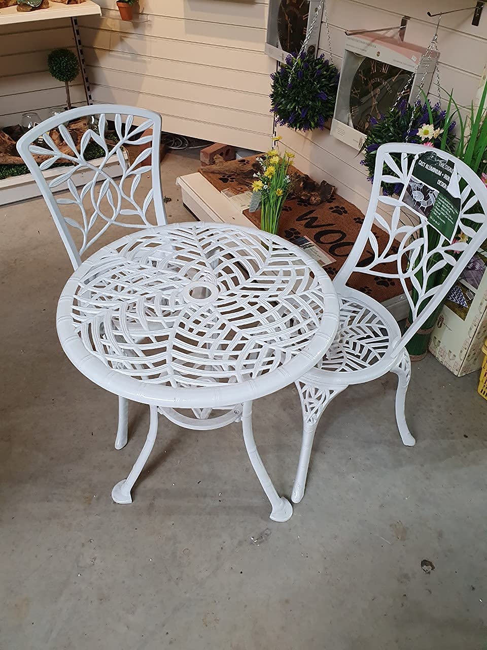 SH&G Hembury Cast Aluminium Bistro Set - White