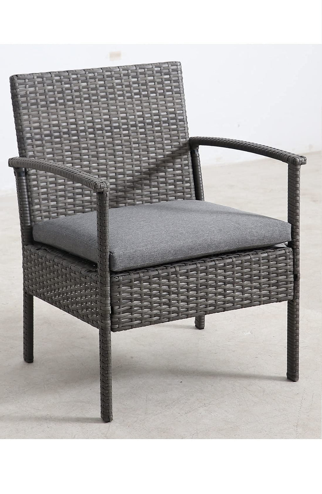 SH&G Heaton Steel Rattan 4pc Sofa Set - Grey