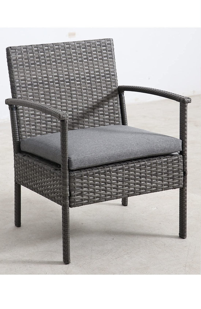 SH&G Heaton Steel Rattan 4pc Sofa Set - Grey