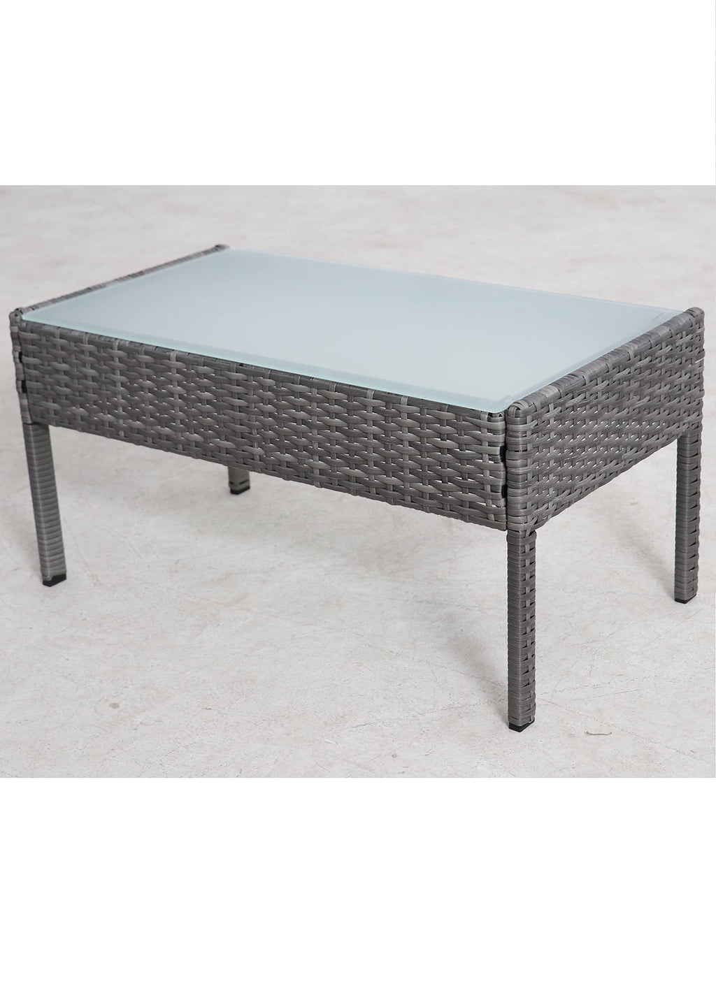 SH&G Heaton Steel Rattan 4pc Sofa Set - Grey