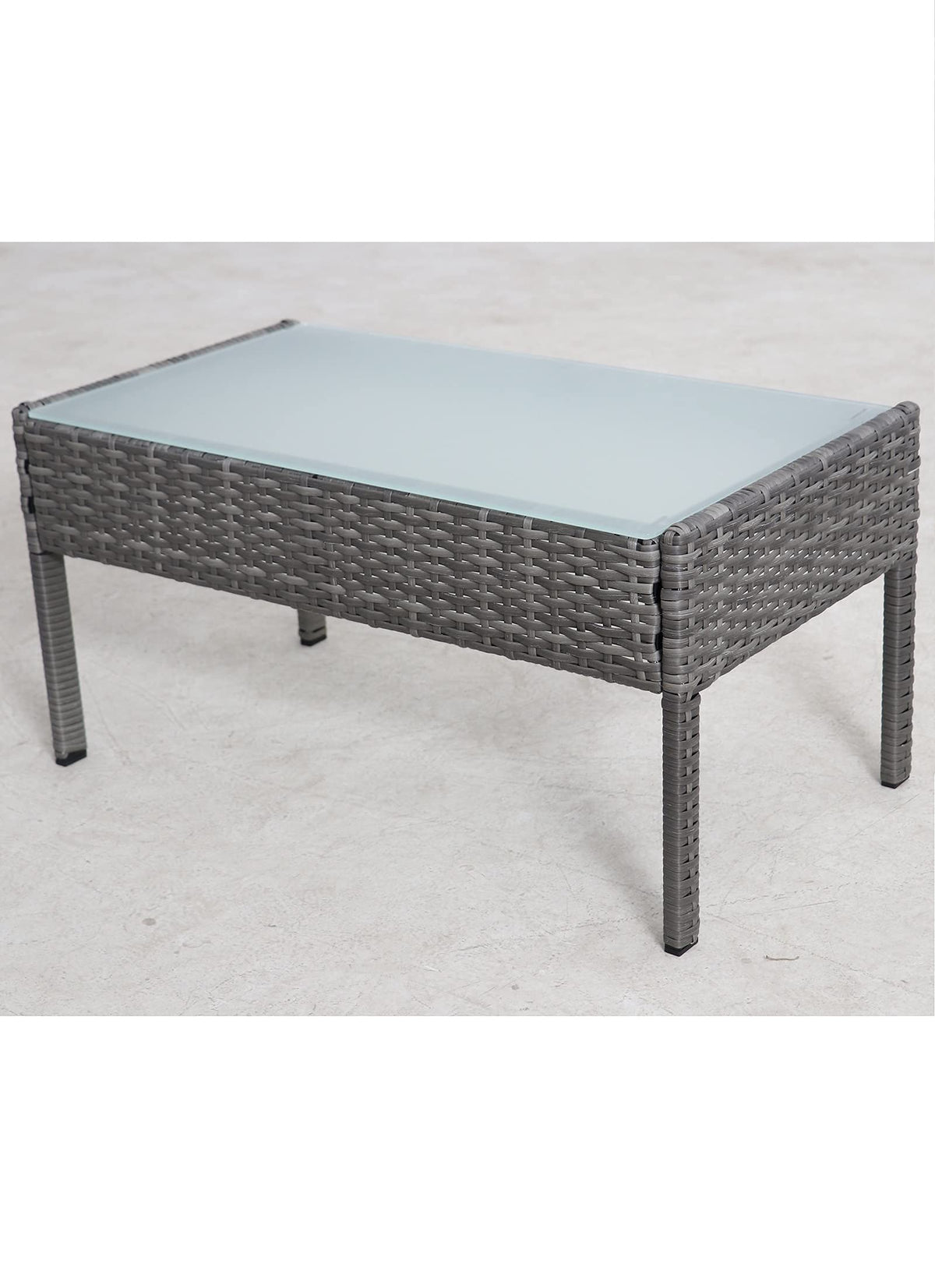 SH&G Heaton Steel Rattan 4pc Sofa Set - Grey