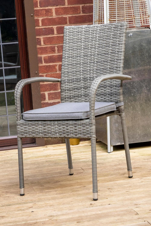 Heaton 4 Seater Dining Set with 110cm Table - Grey