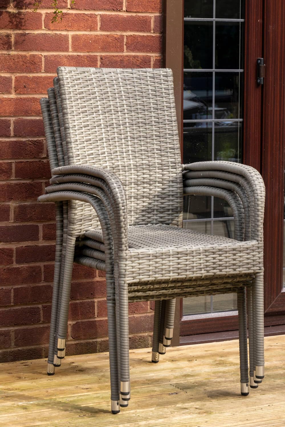 Heaton 4 Seater Dining Set with 110cm Table - Grey