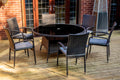 Heaton 6 Seater Dining Set with 140cm Table - Brown