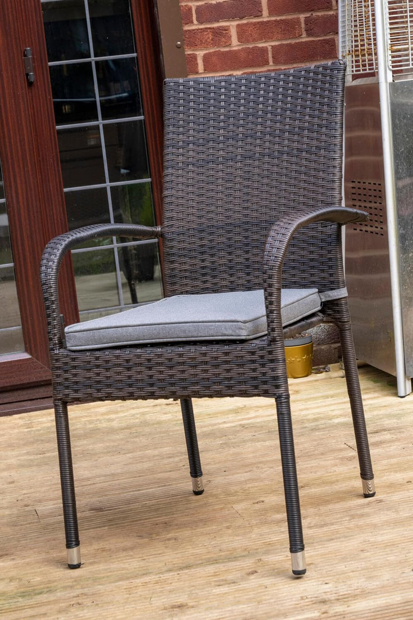 Heaton 6 Seater Dining Set with 140cm Table - Brown