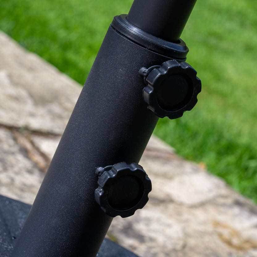 SH&G 2.5m Steel Crank and Tilt Parasol - Dark Grey