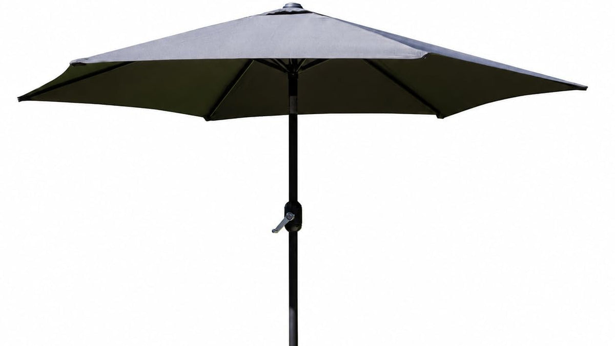 SH&G 3m Steel Crank and Tilt Parasol - Dark Grey
