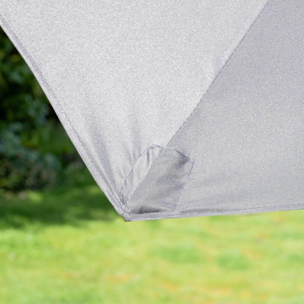 SH&G 3m Steel Crank and Tilt Parasol - Dark Grey