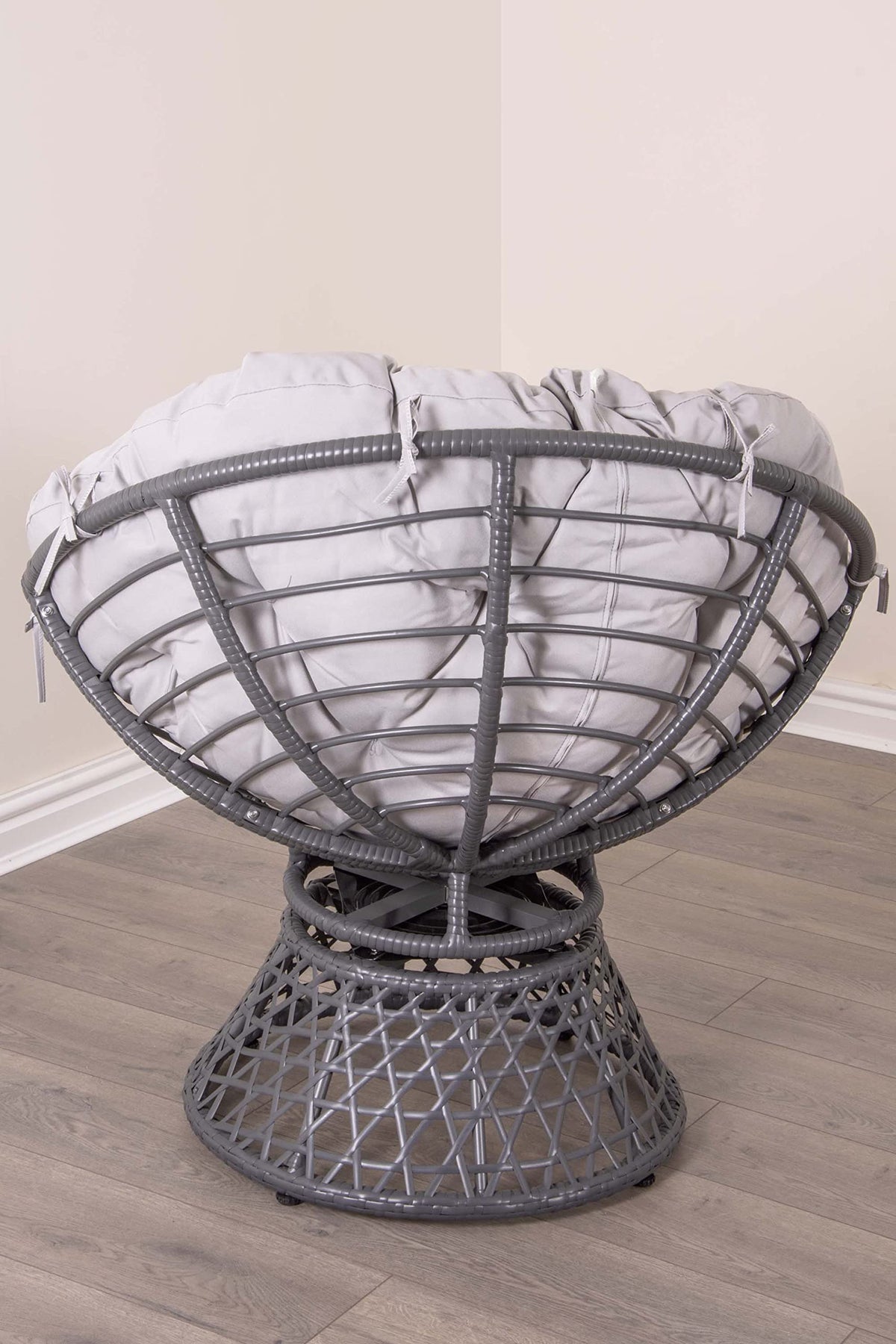 SH&G Rattan Nest Swivel Chair With Cushion, Garden Pod Chair