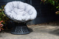SH&G Rattan Nest Swivel Chair With Cushion, Garden Pod Chair