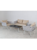 SH&G Wilton Rope Design Aluminium 4pc Sofa Set
