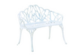 SH&G Hembury Cast Aluminium 2 Seater Bench - White