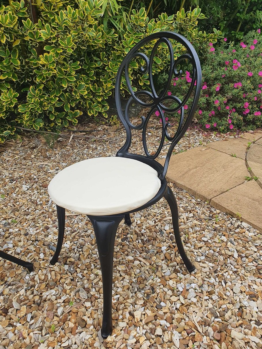 SH&G Rayleigh Cast Aluminium Bistro Set - Black