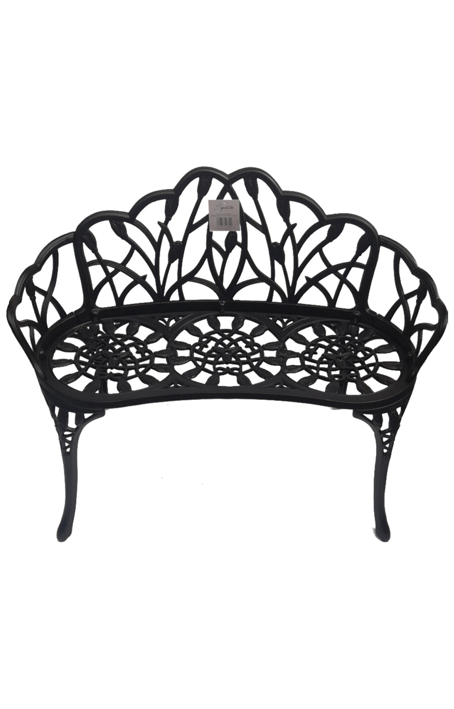 SH&G Hembury Cast Aluminium 2 Seater Bench - Black