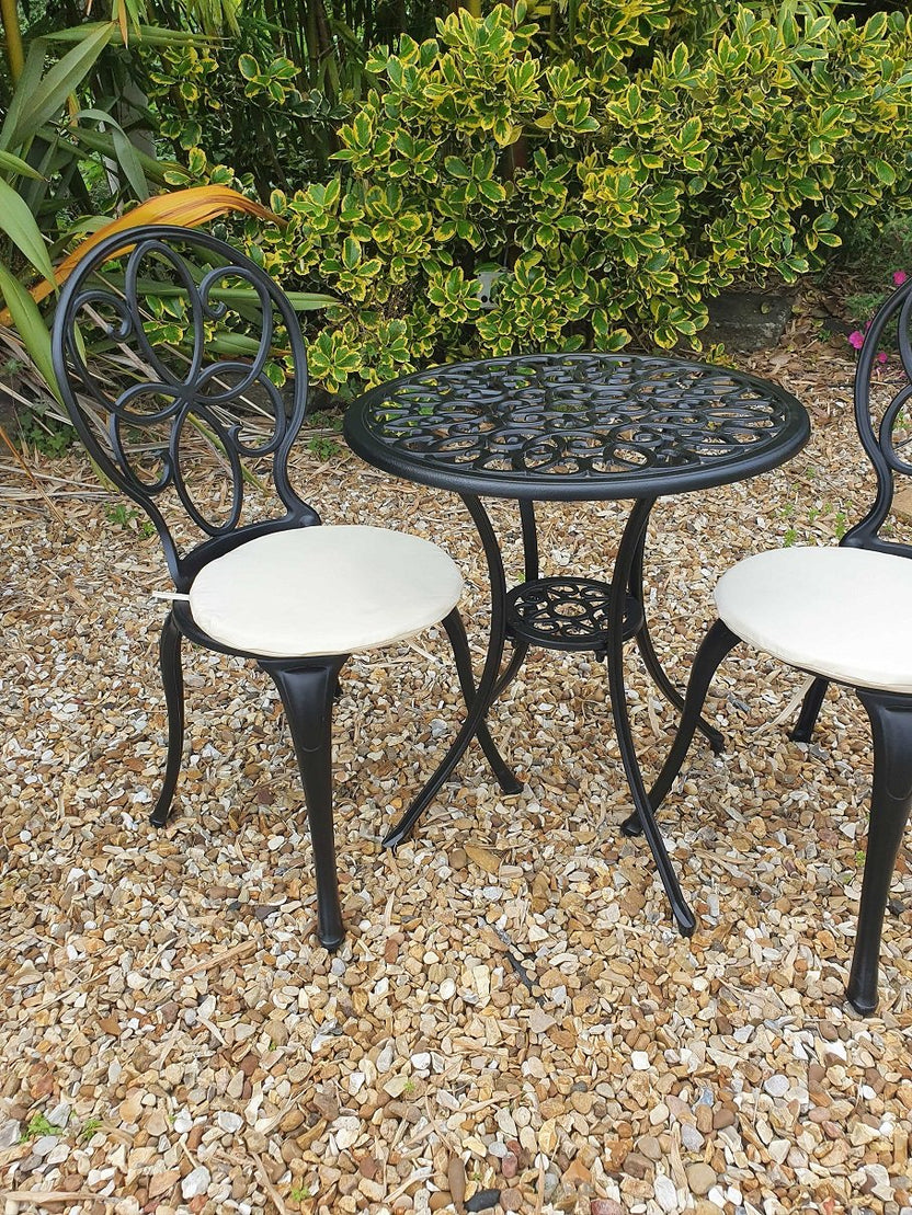 SH&G Rayleigh Cast Aluminium Bistro Set - Black