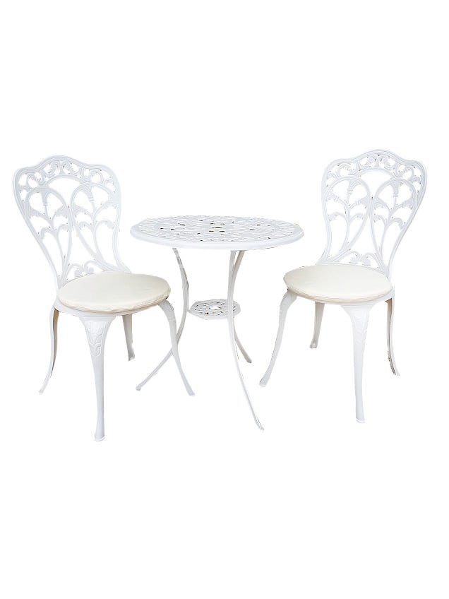 SH&G Scotney Cast Aluminium Bistro Set - White