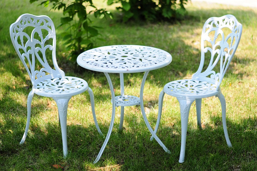SH&G Scotney Cast Aluminium Bistro Set - White