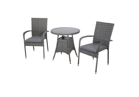 Heaton 2 Seater Bistro Set with 70cm Table - 2 options