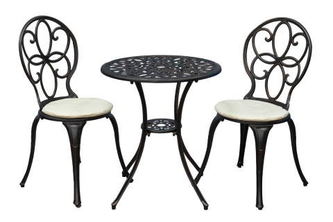 SH&G Rayleigh Cast Aluminium Bistro Set - 3 options